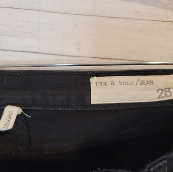 Rag & Bone Black Plush Jeggings, sz 28 - Picture 6 of 7